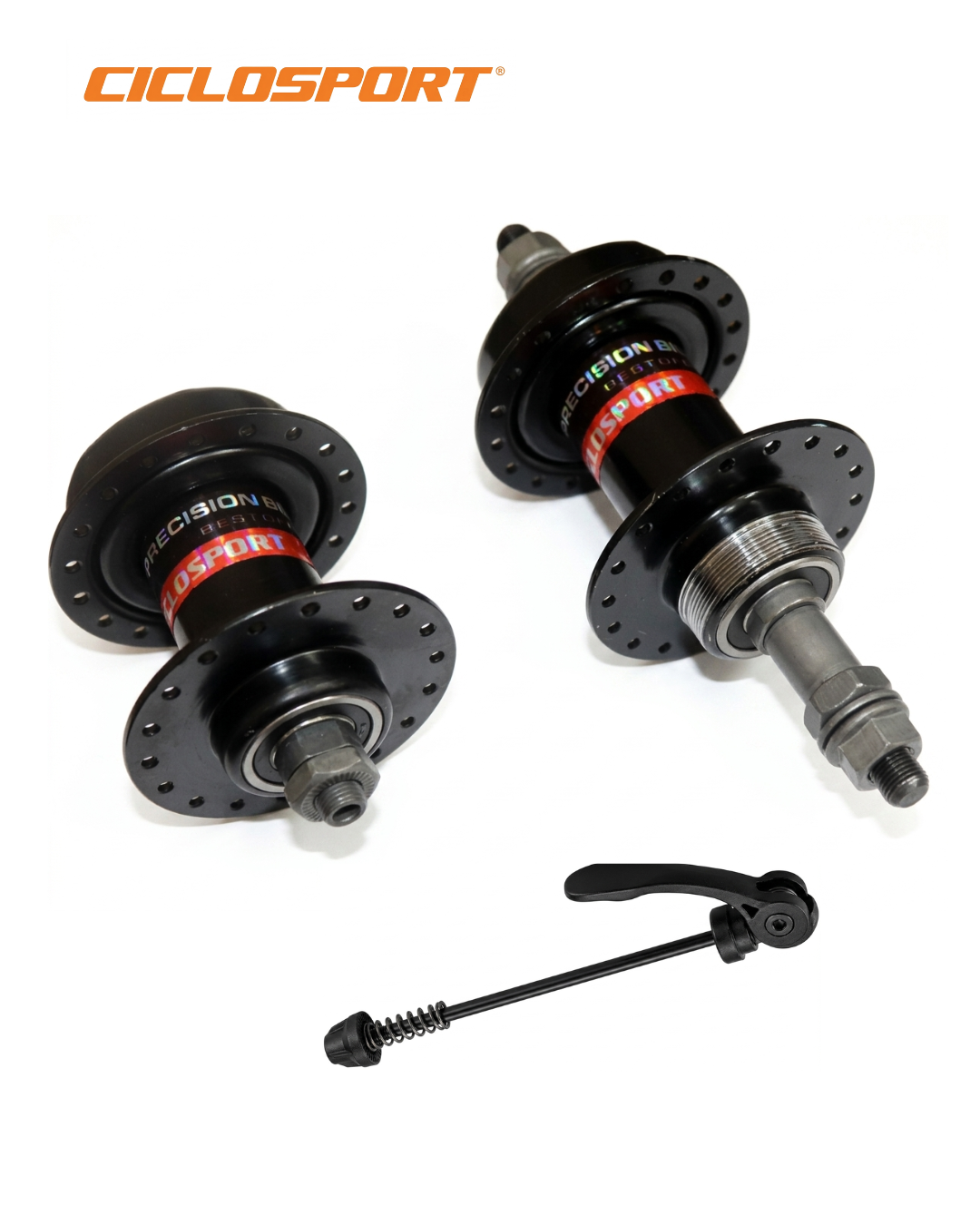 front and rear steel hubs bicycle